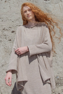 WIDE CARDIGAN oatmeal