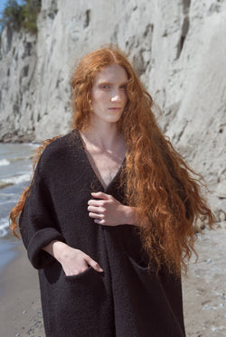 KIMONO OVERCOAT black