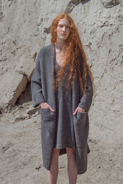 KIMONO OVERCOAT charcoal